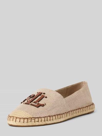 Lauren Ralph Lauren Espadrilles mit Logo Applikation Modell CAMERYN in Hellbraun, Gr&ouml;&szlig;e 36,5