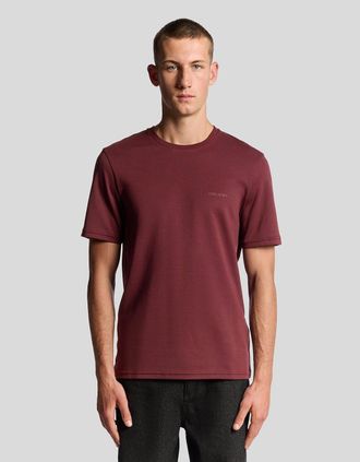 Lyle & Scott Lyle And Scott Mens Text Logo Interlock T-Shirt - Red - Size: 40