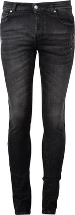John Richmond Slim-fit Jeans - Heren - Jeans - Zwart - Maat: W32 Leer
