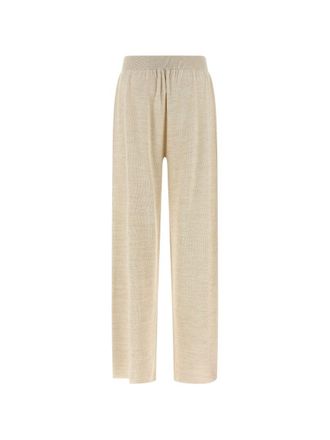 Fabiana Filippi Cotton Wide-Leg Trousers - Beige