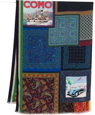 032c Pierre Louis Mascia Lago Di Como Silk Printed Scarf