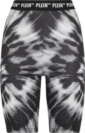 Philipp Plein Short Broeken Tie dye - Dames - Korte Broeken - Zwart - M - Polyester - Korte Broeken