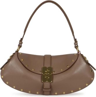 Ganni Shoulder Bags, female, Brown, Size: ONE SIZE B-Kat Small Shoulder Bag