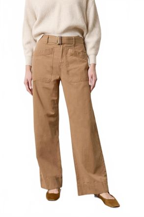 Lilla P Slant Pocket Twill Pant In Pecan