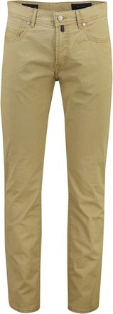 Pierre Cardin pantalon Pierre Cardin khaki normale fit 5-pocket model zonder omslag