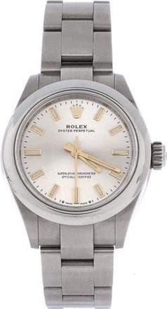 Rolex Oyster Perpetual Automatic Watch Stainless Steel 28 in Metallic Silver at Nordstrom