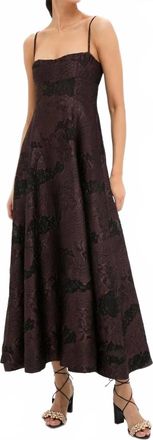 Clea Theron Midi Dress In Arabica Jacquard