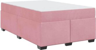 vidaXL Vidaxl - Estructura De Cama Con Colch&oacute;n Rosa 120 X 200 Cm Terciopelo