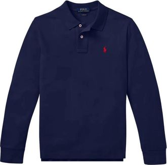 Polo Ralph Lauren LS KC Tops Knit - Heren - Polos - Blauw - L - Katoen - Tops