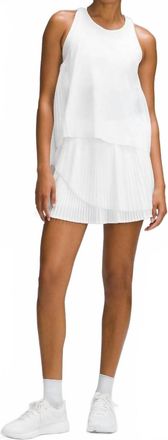 lululemon Tiered Pleats High-Rise Tennis Skirt In White