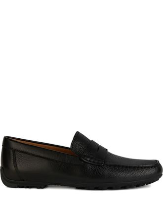 Geox Kosmopolis loafers - men - Cotton/Microfibre/Grained Calf Leather/Calf Leather/Rubber - 42 - Black