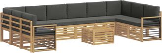 vidaXL Conjunto De Sof&aacute;s De Exterior 8 Uds. Blanco Y Antracita Vidaxl