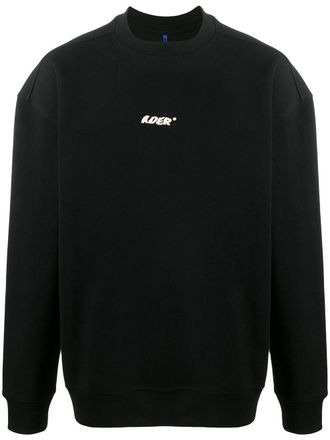 Ader Error logo print sweatshirt - men - Cotton/Polyester - 2 - Black