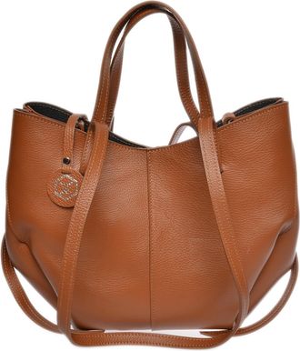 Luisa Vannini Brown Rundleer Tas