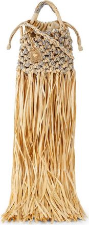 Kurt Geiger Mini Macrame Crystal Crossbody Bag in Dark Beige at Nordstrom