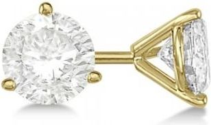 Allurez 0.50ct. 3-Prong Martini Diamond Stud Earrings 14kt Yellow Gold (H-I, SI2-SI3)