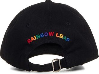 Dsquared2 Mens Rainbow Leaf Logo Baseball Cap Black Accessories > Beanies & Hats