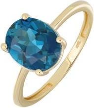 Bony Levy 14K Yellow Gold Oval Semiprecious Stone Ring in 14K Yellow Gold Topaz at Nordstrom Rack, Size 7.5