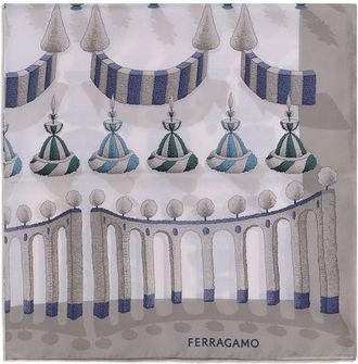 Ferragamo Womens Multicolor Silk Scarf - Multicolour - One Size