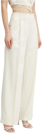 Simona Corsellini Pantalones Anchos - Trousers - Mujer - Beige - M
