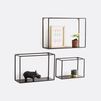 La Redoute Interieurs Set van 3 wandrekken in metaal en ijzer, Hiba