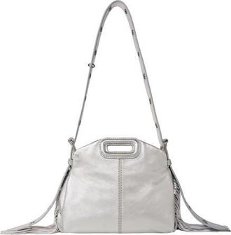 Maje Miss M mini metallic leather bag in Silver at Nordstrom