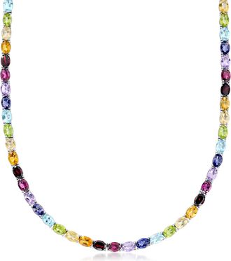 Ross-Simons 35.95- Multi-Gemstone Tennis Necklace in Sterling Silver