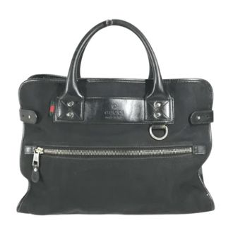 Gucci Pre-owned Nylon gucci-bags - Dames - Vintage Handtas - Zwart - ONE Size - Nylon - Vintage