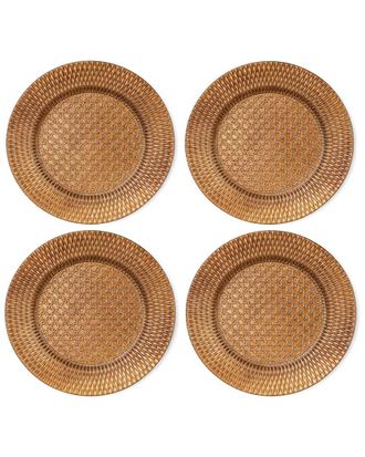 American Atelier Weaver Plated Set Of 4 Charger Plates