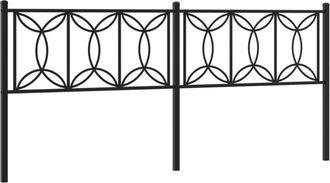 vidaXL Cabecero De Metal Negro 200 Cm Vidaxl