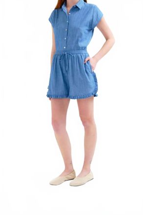 Compa&ntilde;&iacute;afant&aacute;stica Ruffle Short In Light Blue Chambray