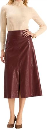 Tyler B&ouml;e Phoebe Vegan Leather Skirt In Cabernet