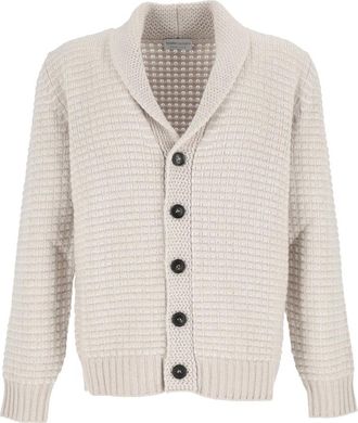 Settefili Cashmere Cardigan Scialle Punto tr-Knit - Knitwear - Hombre - Beige - XL