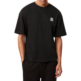 Reiss Rainer Embroidered T-Shirt in Black at Nordstrom, Size Medium