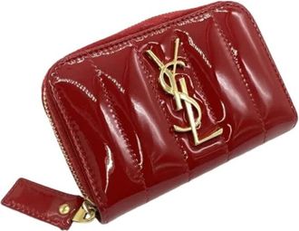 Saint Laurent Pre-owned Portemonnee - Dames - Vintage Accessoires - Rood - ONE Size - Leer - Vintage