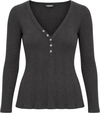 Dondup Maglia - Dames - Longsleeves - Zwart - M - Tops