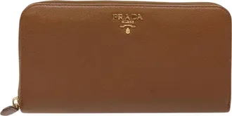 Prada Brown Leather Wallet (Pre-Owned)