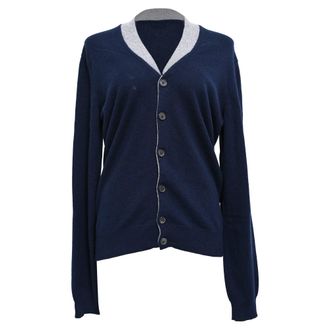 Jil Sander Buttoned Cardigan in Navy Cashmere