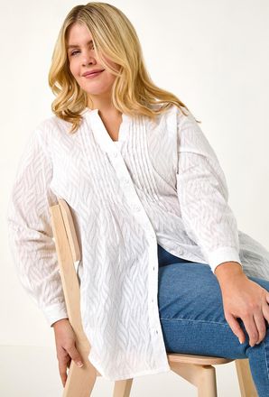 Roman Shimmer Jacquard Blouse