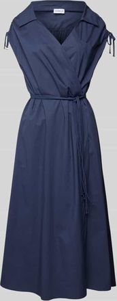 Marella Midikleid mit Bindeg&uuml;rtel Modell RIVERA in Marine, Gr&ouml;&szlig;e 38