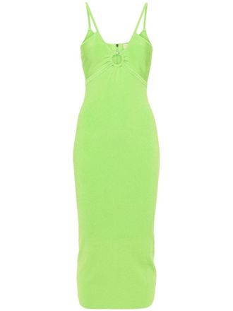 Michael Michael Kors Abito midi smanicato con cut-out - Verde