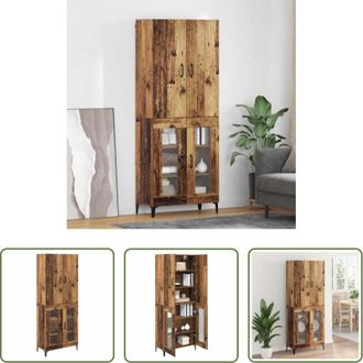 vidaXL Armadio a muro - Credenza Legno vecchio 69,5 x 34 x 180 cm Legno multistrato