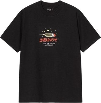 Carhartt Work in Progress Black Crewneck Printed T-Shirt