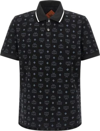 MCM Monogram Jacquard Polo Shirt - Heren - Polos - Zwart - XL - Katoen - Tops