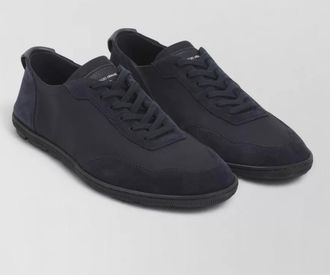 Giorgio Armani armani calf leather sneakers round toe
