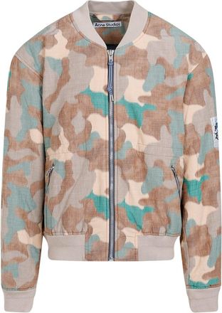 Acne Studios Orange Green Cotton Jacket-Uomo