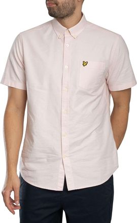 Lyle & Scott Oxford-Shirt Met Korte Mouwen, Roze
