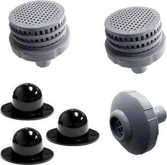 No Brand Boquilla De Entrada De Repuesto Para Piscina, &Oslash; 32 Mm, Apta Para Piscinas Elevadas Intex, 2 Filtros 25022e + 1 Conjunto 12634 + 3 Tapones Cortos