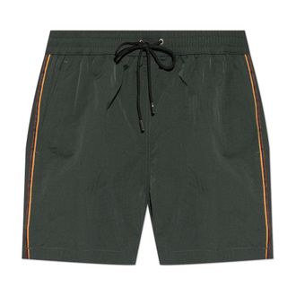 Paul Smith Beachwear, male, Green, Size: XL Signature Stripe Swim Shorts