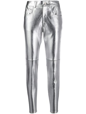 Isabel Marant Wayne cropped skinny trousers - Silver